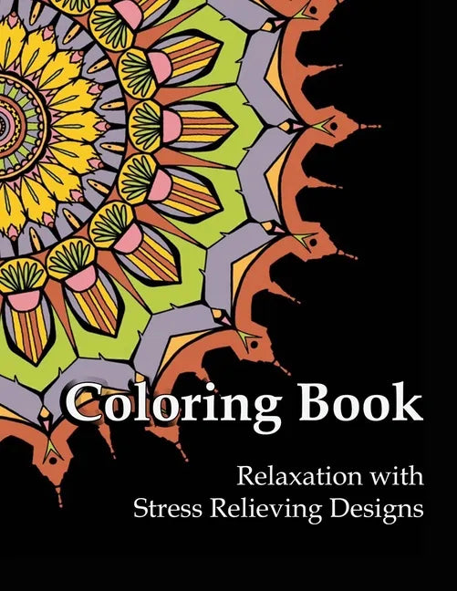 Coloring Book Relaxation with Stress Relieving Designs: Adult Coloring Book Gray lined - Paperback