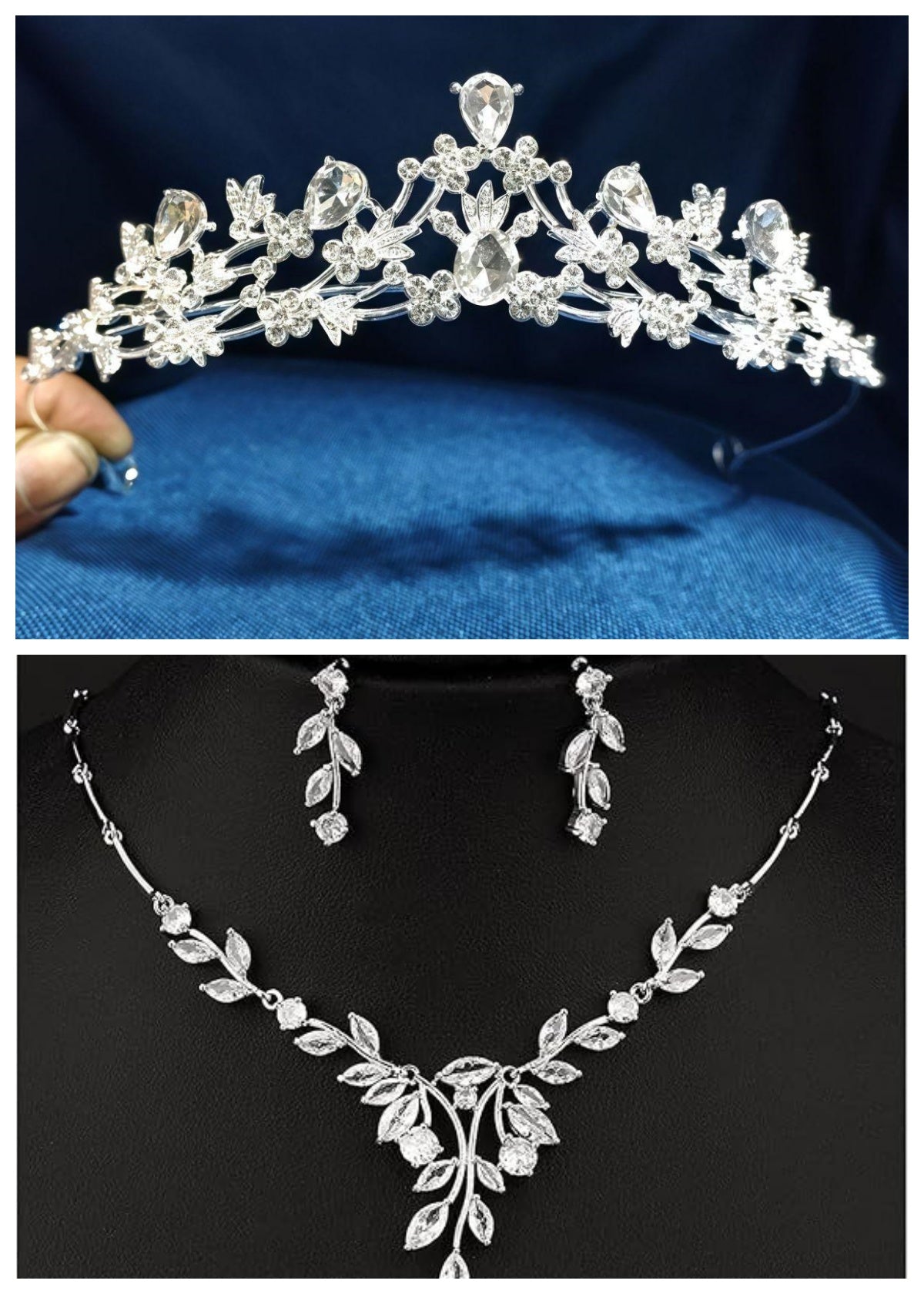Rhinestone Bridal Crown Headband Flower Diamond High-End Headpiece