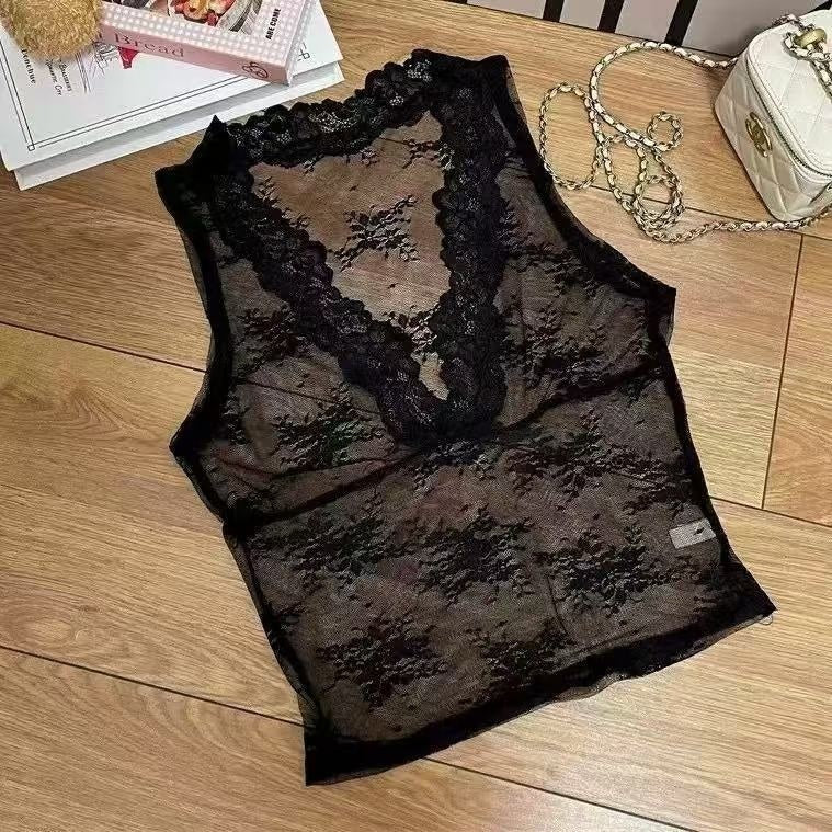Womens Summer Lace Base Tank Top For Layering