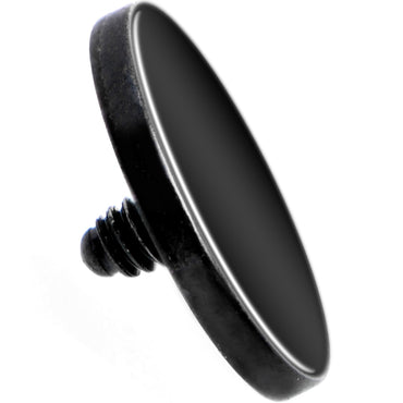 14G Black Titanium IP 4mm Flat Disc Dermal Anchor Top