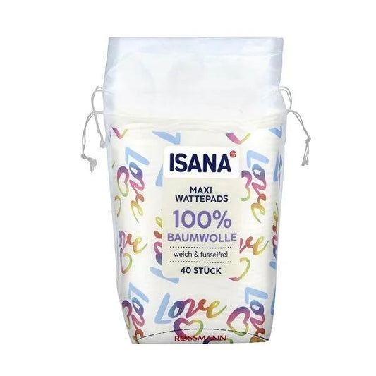 Isana 100% Cotton Pads for Gentle Skincare & Makeup Removal - Hypoallergenic & Natural