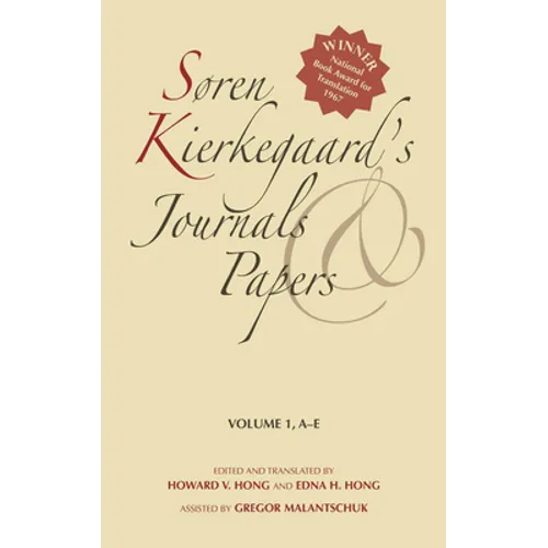 Soren Kierkegaard's Journals and Papers, Volume 1: A-E - Hardcover