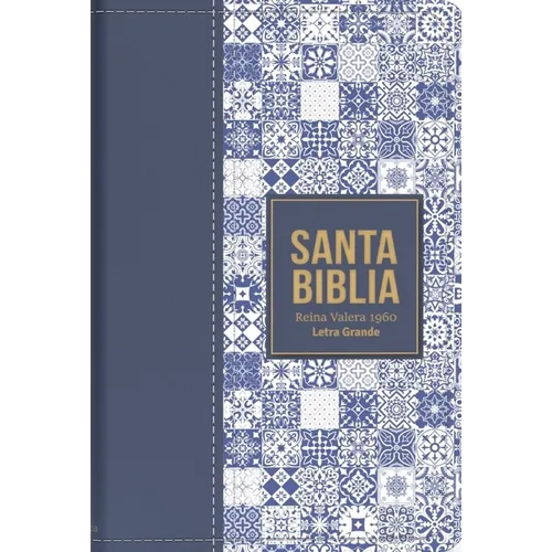 Biblia Rvr 1960 Letra Grande Tamaño Manual Símil Piel Azul Oscuro(bible Rvr 1960 Large Print Handsize Leatherlike Tiles Dark Blue (Spanish Edition) - Leather