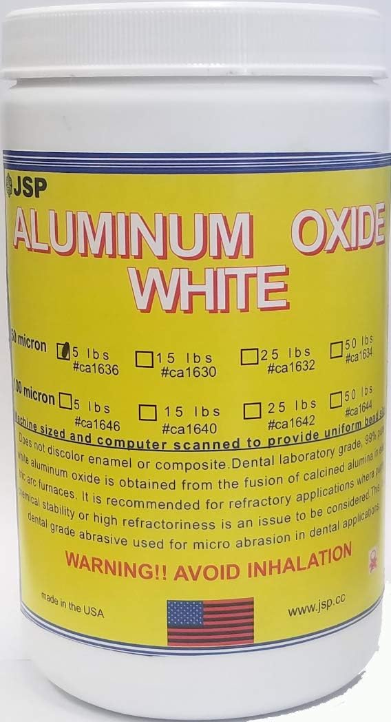 5 LB ALUMINUM OXIDE 50 micron WHITE Polishing Blasting Media Abrasive Tumbling