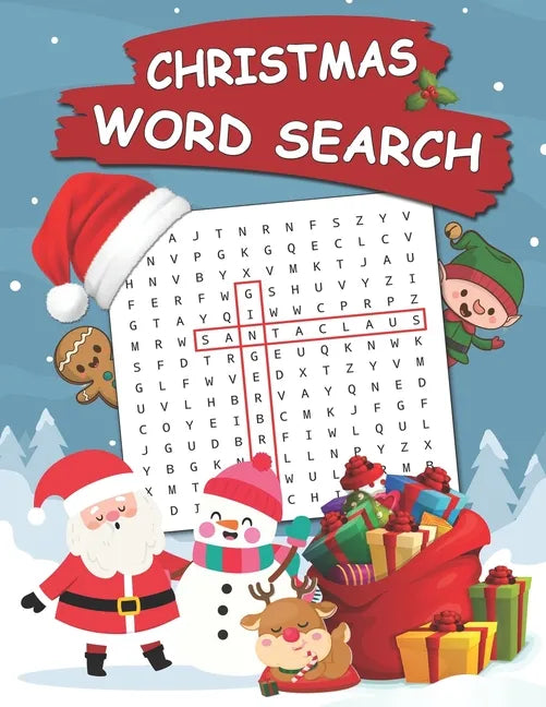 Christmas Word Search: 100 Words Kids Need To Read By 1st Grade Word Search For Clever Kids Ages 4-8 - Paperback