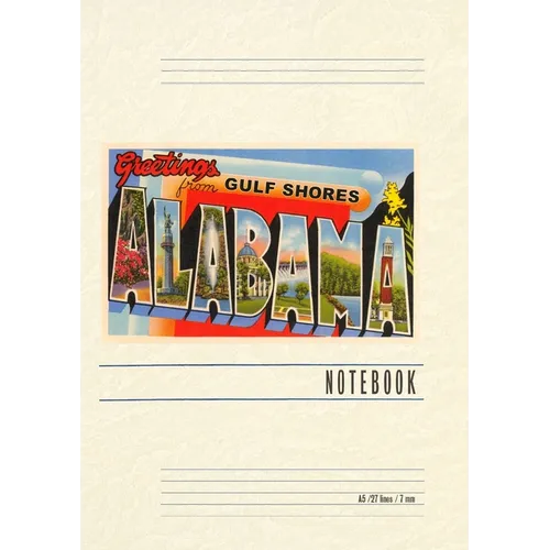 Vintage Lined Notebook Greetings from Gulf Shores - Paperback