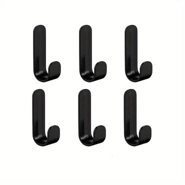 6-Pieces: Easy Install J-Shaped Hooks