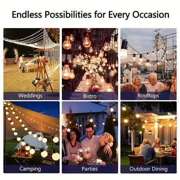 60FT Solar String Lights With USB Port & Remote Control