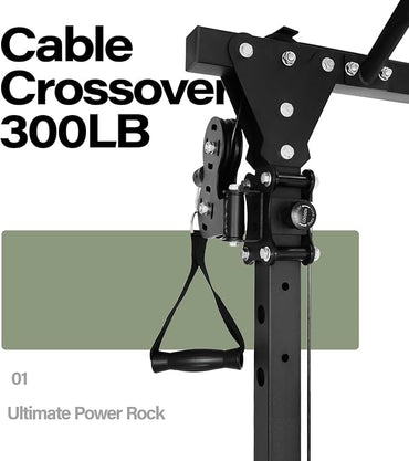 MAJOR FITNESS Drone1 Power Cage - Multi-Function Power Rack for Home Gym, Squat Rack, Cable Crossover System, for Strength Training, Heavy-Duty Steel Construction