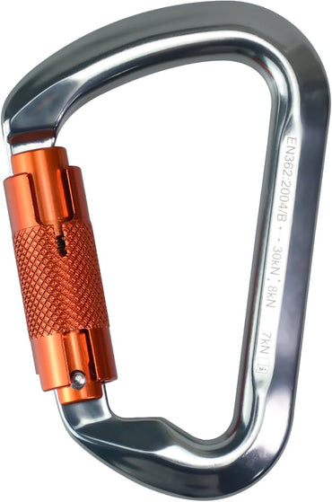 SEPEAK UIAA 30kN Climbing Carabiner Clips, Professional Heavy Duty Twist Locking Carabiners for Climbing,Mountaineering, Rappelling, Camping, Hiking, Swings, Large D Ring Hooks