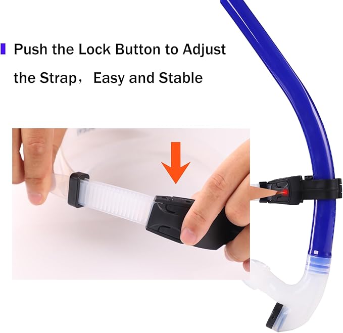 Swim Snorkel for Lap Swimming,No Loud gurgling Noise No Hurt Forehead No Slip Swimming Snorkeling Training for Adult/Kid/Youth,Swimmer Snorkle Center Mount Snorkel One-Way Purge Valve
