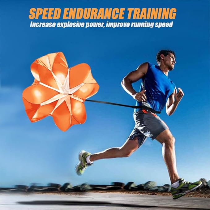 Running Speed Training, 56 inch Speed Drills Resistance Parachute Running Sprint Chute Soccer Football Sport Speed Training