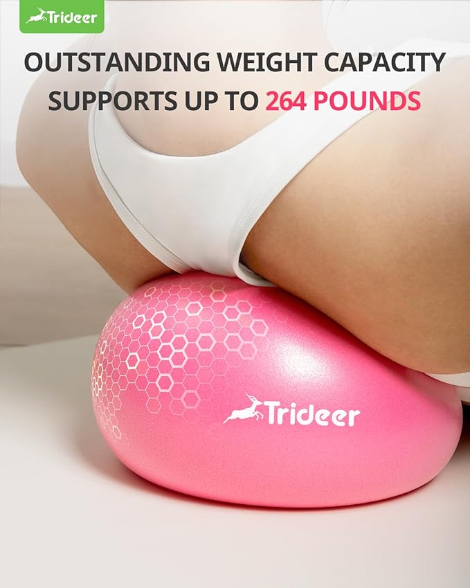 Trideer Pilates Ball - 7-8 inch with Pump, Small Core Ball for Yoga, Barre, Physical Therapy