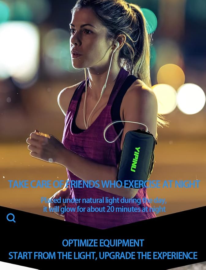 Dxyufazhe Outdoor Sports Multifunctional Armband Waterproof Running Sports Fitness Mobile Arm Bag, Compatible with iPhone 15 Pro Max 15 XS XR 8, Galaxy S25 S20 S10 Plus for Men & Women (Black)