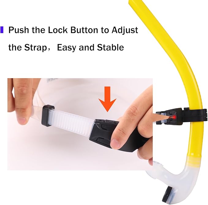 Swim Snorkel for Lap Swimming,No Loud gurgling Noise No Hurt Forehead No Slip Swimming Snorkeling Training for Adult/Kid/Youth,Swimmer Snorkle Center Mount Snorkel One-Way Purge Valve