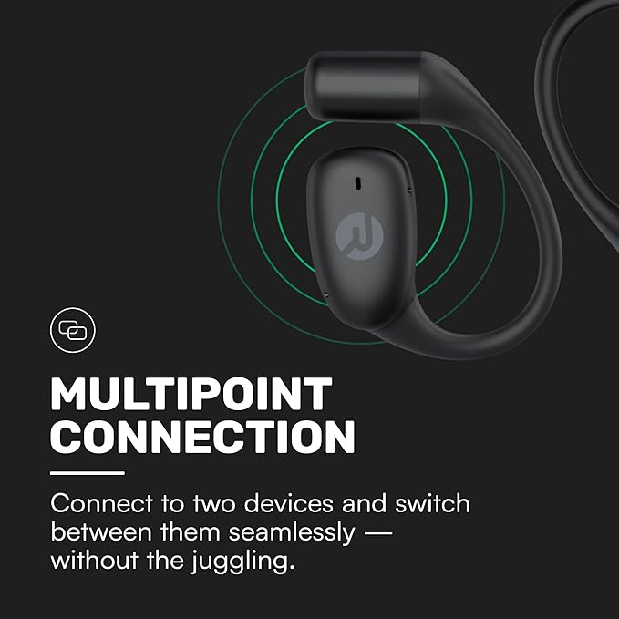 Raycon Essential Open Earbuds – True Wireless Open Ear Bluetooth 6.0 Headphones, Ultra-Lightweight, Comfort Hook Design, IPX4 Water Resistant, 36 Hours of Battery Life (Purple)