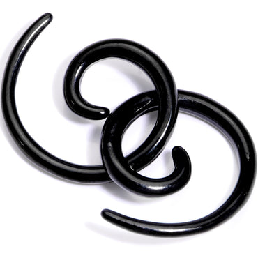 Black Anodized Titanium Micro Spiral Taper Set 12G to 6G