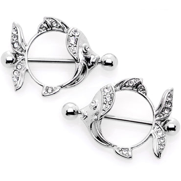 14G 9/16 Angelic Angelfish Nipple Shield Set