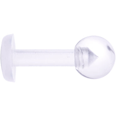14G 1/4 Clear Flexible Bioplast Labret Monroe Retainer
