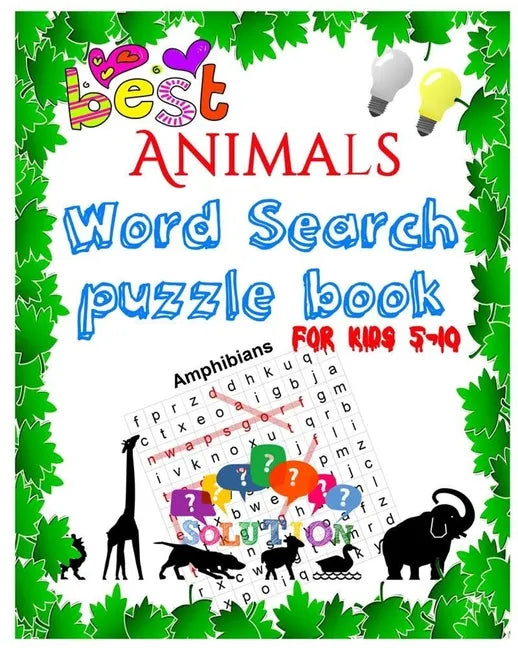 Best Animals Word Search puzzle book for kids 5-10: Word Search Books For Kids - Puzzle - Large Print, word search fo r5-10 year olds Activity Workboo - Paperback