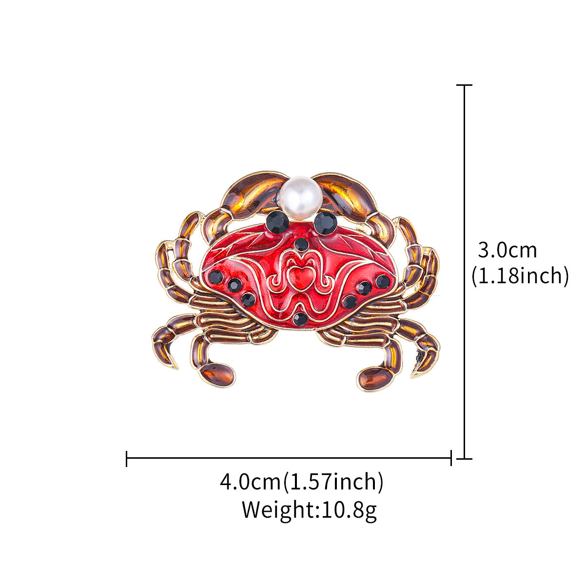 Enamel-dripped Lobster Brooch Accessory For Women
