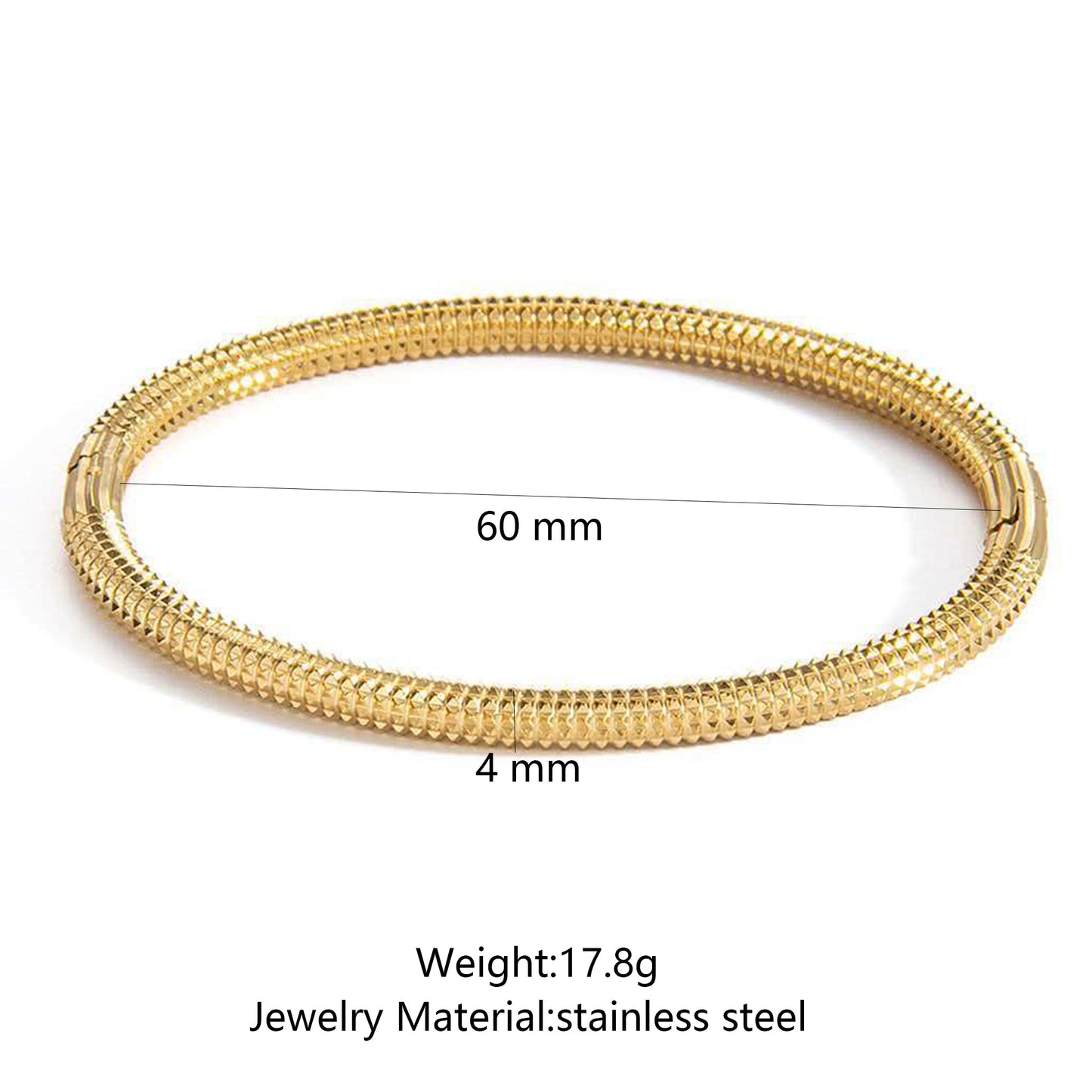 Stainless Steel Minimalist Style Clasp Bracelet