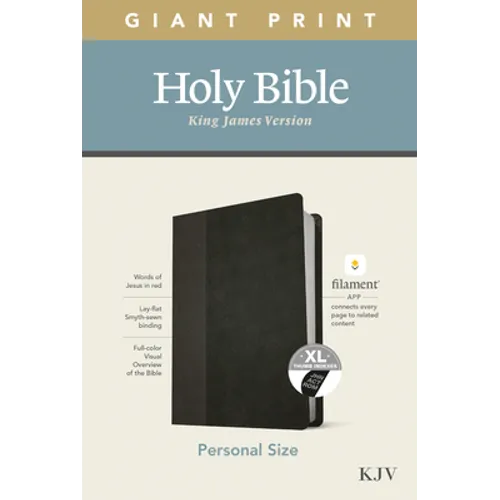 KJV Personal Size Giant Print Bible, Filament Enabled Edition (Leatherlike, Black/Onyx, Indexed) - Imitation Leather