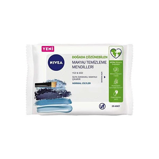 Nivea Makeup Remover Wipes - Gentle, Hydrating, and Effective - 25 Count