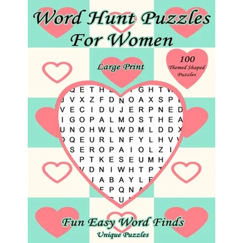 Word Hunt Puzzles For Women Large Print: Fun Easy Word Finds - Paperback