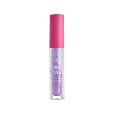 Golden Rose Vegan Lip Gloss with 3D Diamond Shine Effect - Shiny Lip Color, Mystic