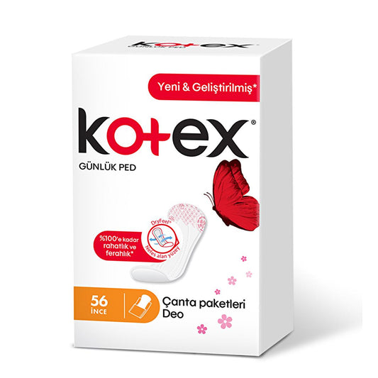 Kotex Sanitary Pads - 56 Count Pack with Odor Control & Comfort for Women