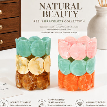 Irregular-shaped Resin Bracelet For Women