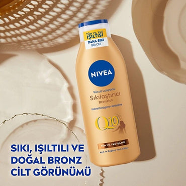 Nivea Nivea Q10 Firming & Tanning Body Lotion - Moisturizing, Sunless Tan, Firming Body Care for Fair to Medium Skin Tones