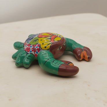 Talavera Crab Sculpture | Vibrant Handmade Mexican Art
