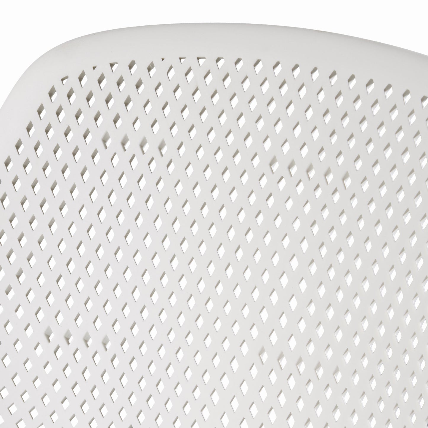 Accent Chair Minimalist White Polypropylene Diamond 24