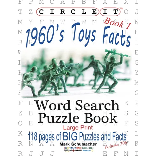 Circle It, 1960s Toys Facts, Book 1, Word Search, Puzzle Book - Paperback