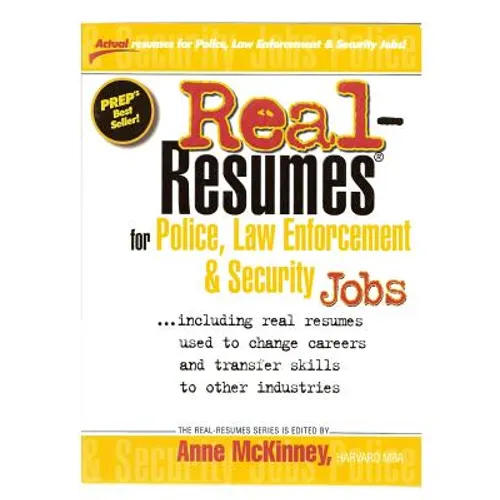 Real-Resumes for Police, Law Enforcement, & Security Jobs - Paperback