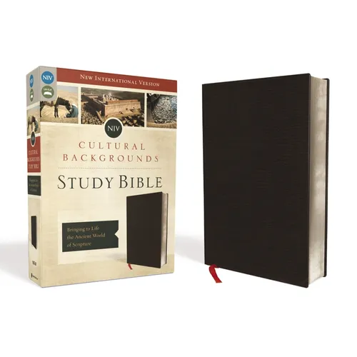NIV, Cultural Backgrounds Study Bible, Bonded Leather, Black: Bringing to Life the Ancient World of Scripture - Bonded Leather