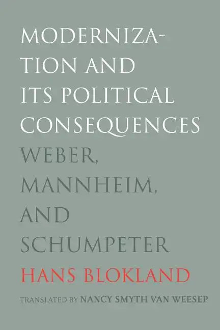Modernization and Its Political Consequences: Weber, Mannheim, and Schumpeter - Paperback