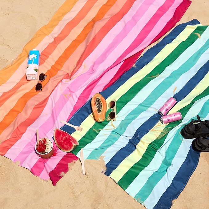 Dock & Bay Kid's Towel - for Beach Use - Quick Dry, Sand Free - Compact, Lightweight - 100% Recycled - Includes Bag - Summer - Cool Lagoon, Large (160x90cm, 63x35)