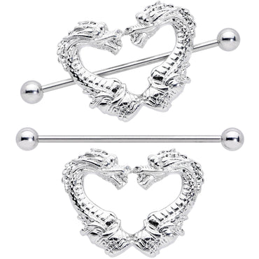 14G 13/16 Dragons Heart Nipple Shield Set