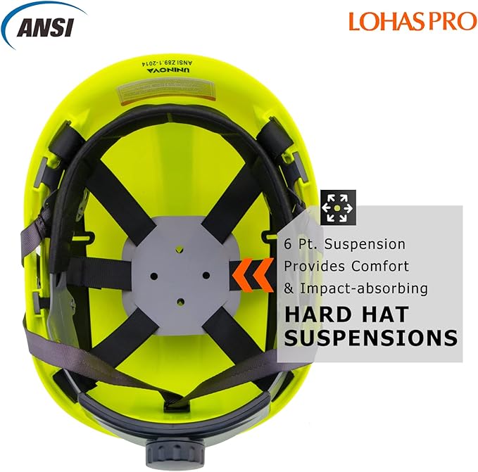 LOHASPRO Arborist Forestry Helmet Safety Hard Hat with Visor and Ear Muffs for Tree Service Logging Cutting Wood Chainsaw Helmet Garden Work Trimming Mowing(P91 Lime+Smoked Visor+Earmuff)