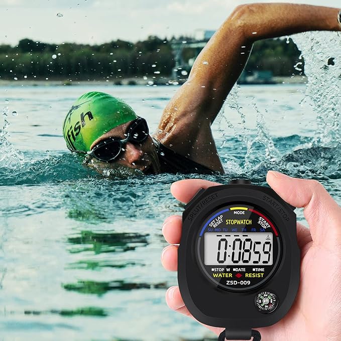 Multi-Function Electronic Digital Sport Stopwatch Timer, Large Display with Date Time and Alarm Function,Suitable for Sports Coaches Fitness Coaches and Referees (48 Pack)