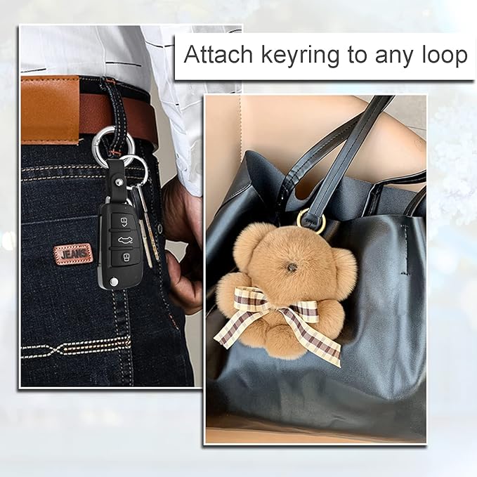 10Pack 1 Inch Metal Spring O Rings Clip Keychain, Round Carabiner Clips Keyrings Snap Hook Buckle, Purse Shoulder Bag Chain Rings Clip Replacement Paracord Keychain Lanyard Leather DIY Crafts (Bronze)