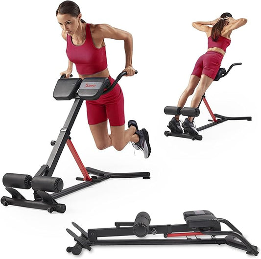 Sunny Health & Fitness Foldable Hyperextension Roman Chair