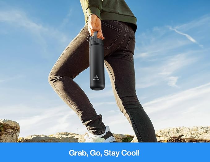 26 oz Insulated Water Bottle with 2-in-1 Straw and Spout Lid, Keep Cold 24H, Leak-Proof, Fits in Car Cup Holder, Stainless Steel Water Bottle for Sports, Travel, Gym, and School (Galaxy Splash)
