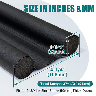 Protalwell Door Draft Stopper Brown Under Door Insulator Fits 1-3/4" Doors
