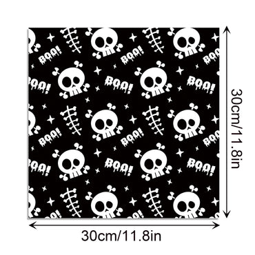 Halloween Scrapbook Paper 24 Sheets 11.8x11.8 Black & White Double-Sided