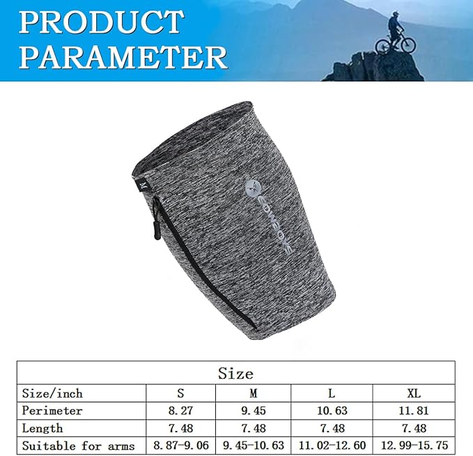 Running Phone Armband for Men Women,Universal Arm Bands for Phones Below 8 Inches,Waterproof Cell Phone Armband for Hiking,Running,Cycling,Climbing(Grey L)