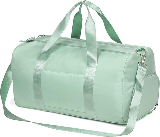 MABROUC Duffle Bag For Women, Sports Duffel Bag for Gym with Wet Pocket & Shoe Compartment, Overnight Weekender Travel Bag